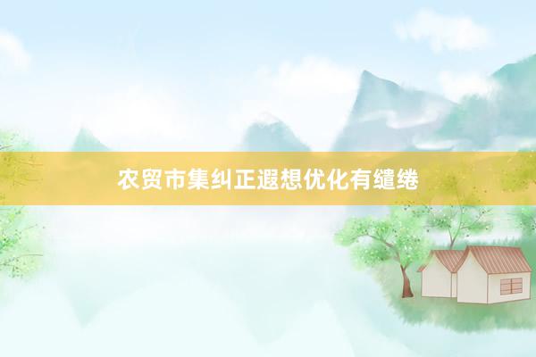 农贸市集纠正遐想优化有缱绻